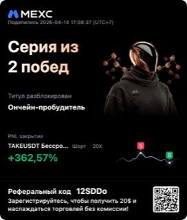 TAKEUSDT · шорт 20x · +362,57% · 14.04.26
