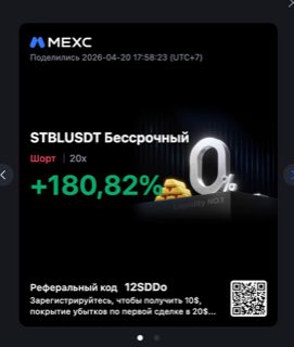 STBLUSDT · шорт 20x · +180,82% · 20.04.26