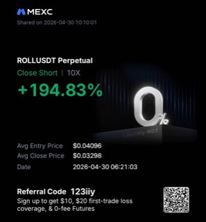 ROLLUSDT · шорт 10x · +194,83% · 30.04.26
