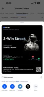 LAYERUSDT · шорт 10x · +130,36% · 12.05.26